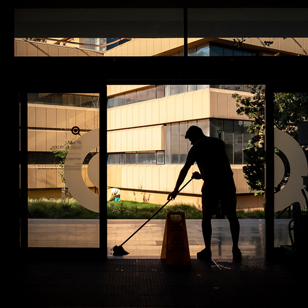 Professional cleaning team